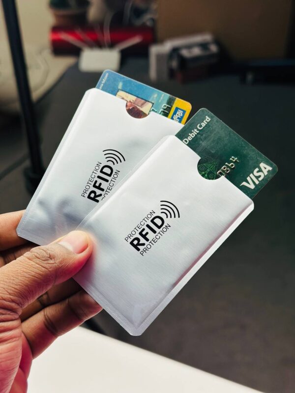 Anti Rfid Card Holder NFC Blocking Reader Case Protection Aluminium – 1pc – Silver