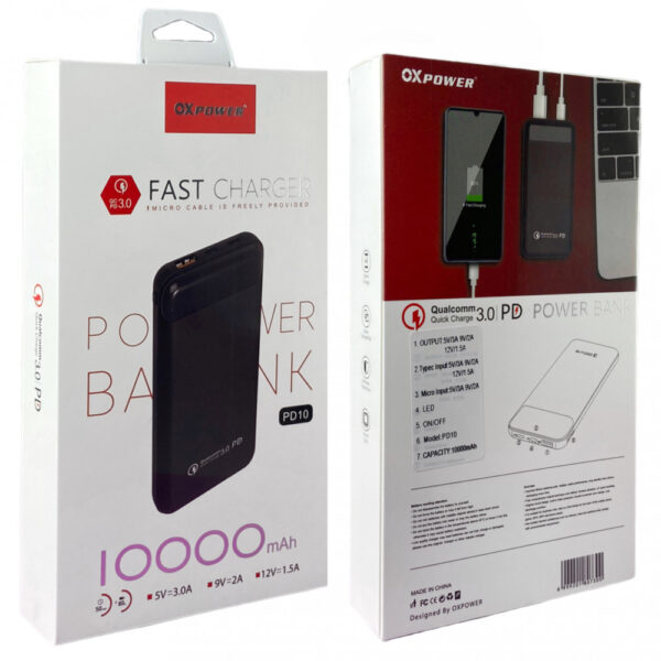 OX POWER BANK - 10,000 mAh (PD10)